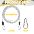 thumbnail image 2 of Cable de Seguridad Uxcell Trenzado de Acero Inoxidable Recubierto de PVC con Doble Lazo para Equipaje de Viaje Candado de Bicicleta Transparente 8 ft x 3/16"(4mm), 2 of 7