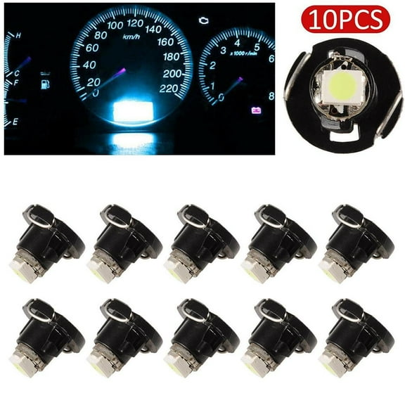 10pcs Ice Blue Neo Wedge T4.2 1SMD LED 12-14V DC Car Cluster Instrument Dash Dashboard Gauge Climate Light Bulbs Car Accessories