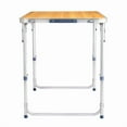 thumbnail image 2 of imerelez Folding Table 4 Foot, Portable Camping Table in stock ,Lightweight Aluminum Adjustable Height, with Carry Handle for Camping Picnic Indoor Outdoor, White, 2 of 9