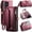Hotpink, variant on for Samsung Galaxy S26 Ultra Crossbody Wallet Case,with 10 Card Slots, Zipper Pocket and Magnetic Flip Folio, PU Leather Wristlet Shoulder Strap 3-in-1 Case for Women and Men,Black