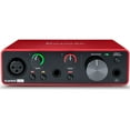 thumbnail image 4 of Focusrite Scarlett Solo USB Audio Interface (3rd Generation) Bundle with Closed-Back Studio Monitor Headphones, 2x Black 10 ft. MIDI Cable and 2x XLR Cable, 4 of 9