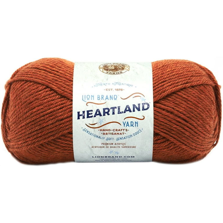 Lionbrand Heartland in Yosemite Color, Terracotta Yarn, Yosemite Yarn 