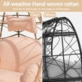 thumbnail image 6 of FKS LIFE Hanging Egg Chair with Stand and Leg Rest Indoor Outdoor Swing Egg Chair Hammock Chair Porch Balcony Garden Patio, 6 of 10