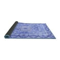 thumbnail image 2 of Ahgly Company Indoor Round Medallion Blue Traditional Area Rugs, 4' Round, 2 of 4