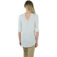 thumbnail image 2 of ToBeInStyle Womens Peasant V-Neck Strappy Back Blouse - Ivory - Large, 2 of 7