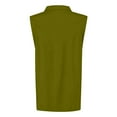 thumbnail image 5 of MIXUE Boho Tops For Women Summer Solid Color Lapel Button Down Sleeveless Sports Casual Vest Basic Pullover Shirts For Women T-shirts Streetwear,Green,XXXL, 5 of 5