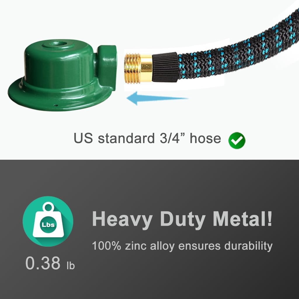 LSKJGA-Irrigation Sprinklers, Metal Lawn Sprinkler for Yard and Garden, Heavy Duty Water Irrigation System 360 Degree for Small to Medium Area Watering Garden Lawn Yard Patio Grass