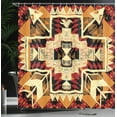 thumbnail image 4 of Ambesonne Retro Shower Curtain, Boho Plant, 69"Wx70"L, Orange Yellow Red, 4 of 5