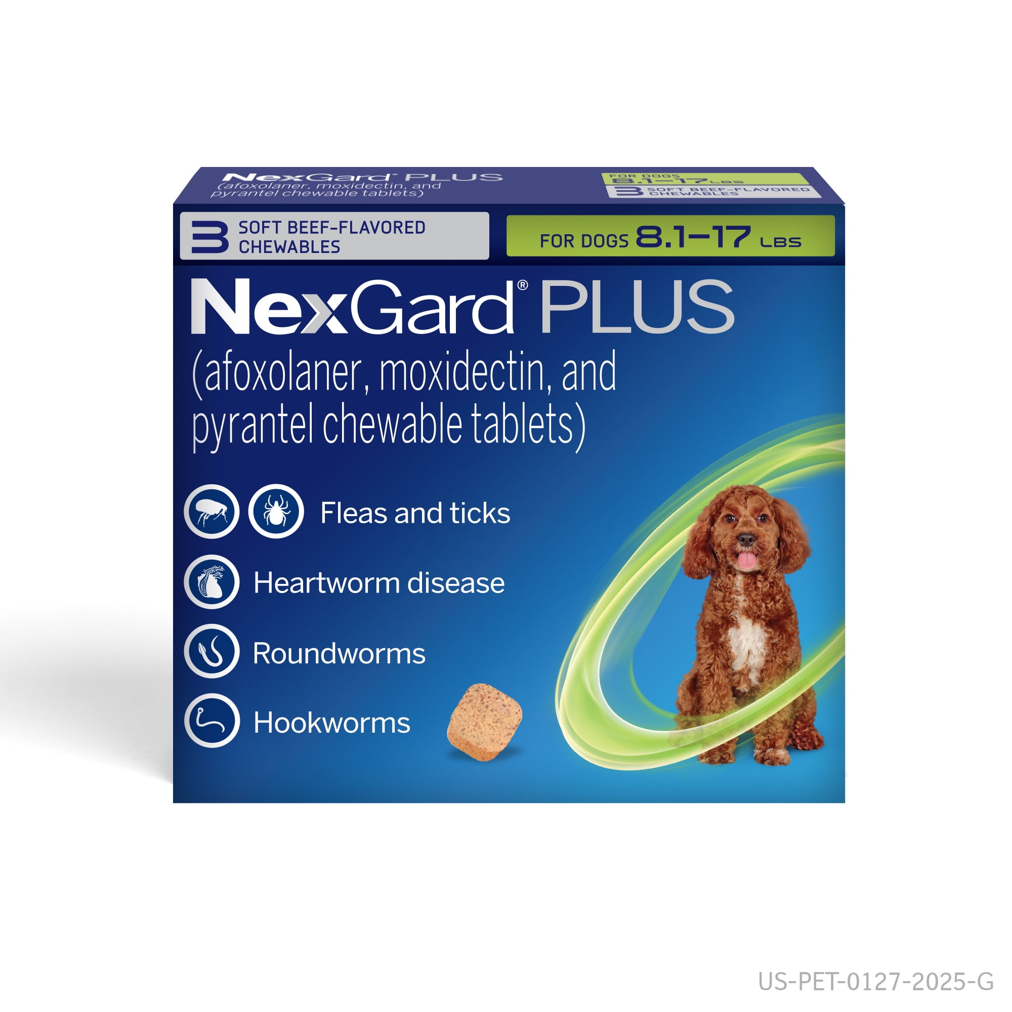 NexGard Plus Flea, Tick Heartworm Chewable for Dogs lbs