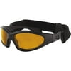 Bobster Gxr Sunglasses, Black Frame/Amber Anti Fog Lens, One Size (Gxr001a)