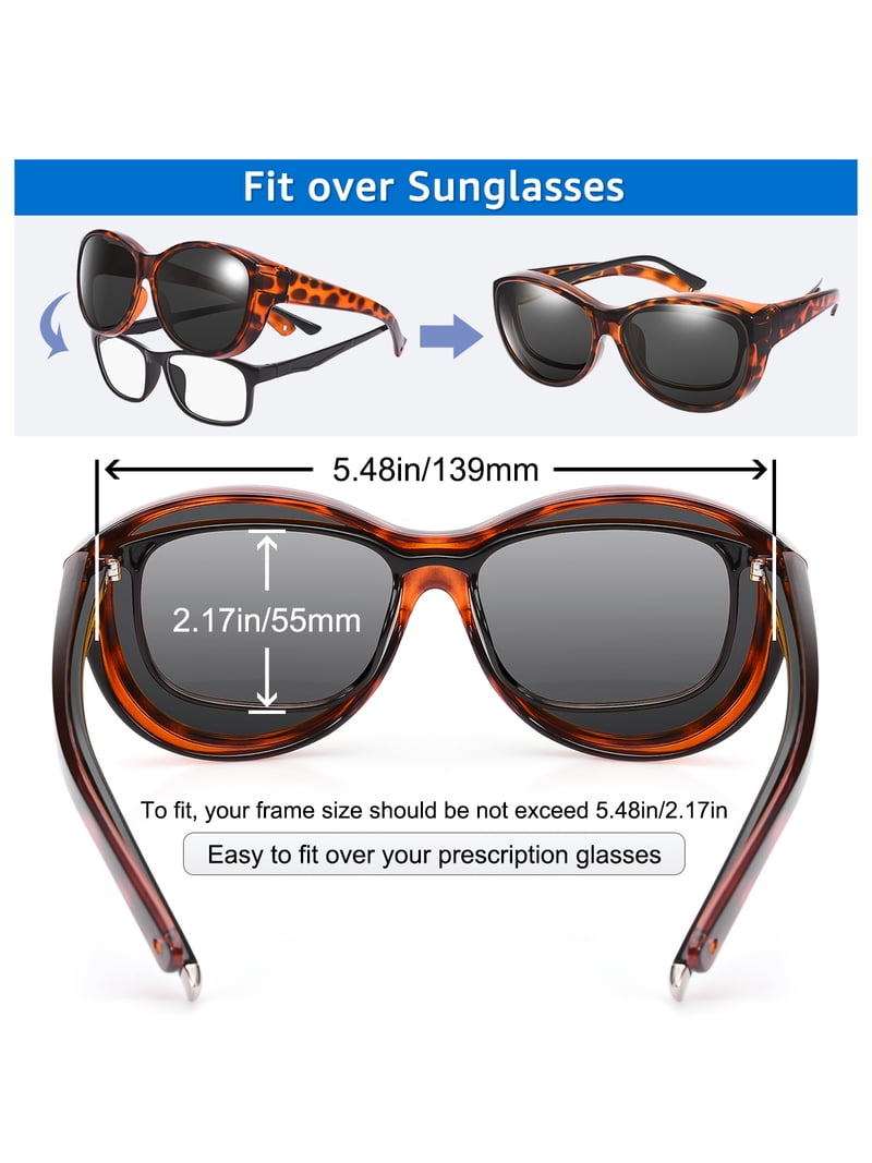 TINHAO Polarized Fit Over Glasses Sunglasses for Women UV  display picture 3