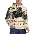 thumbnail image 2 of Haiem Let The Adventure Begin Patterned Men's Hoodie with Kangaroo Pocket - Ideal Pullover Sweatshirt for Daily Wear, Travel, and Home-4X-Large, 2 of 7