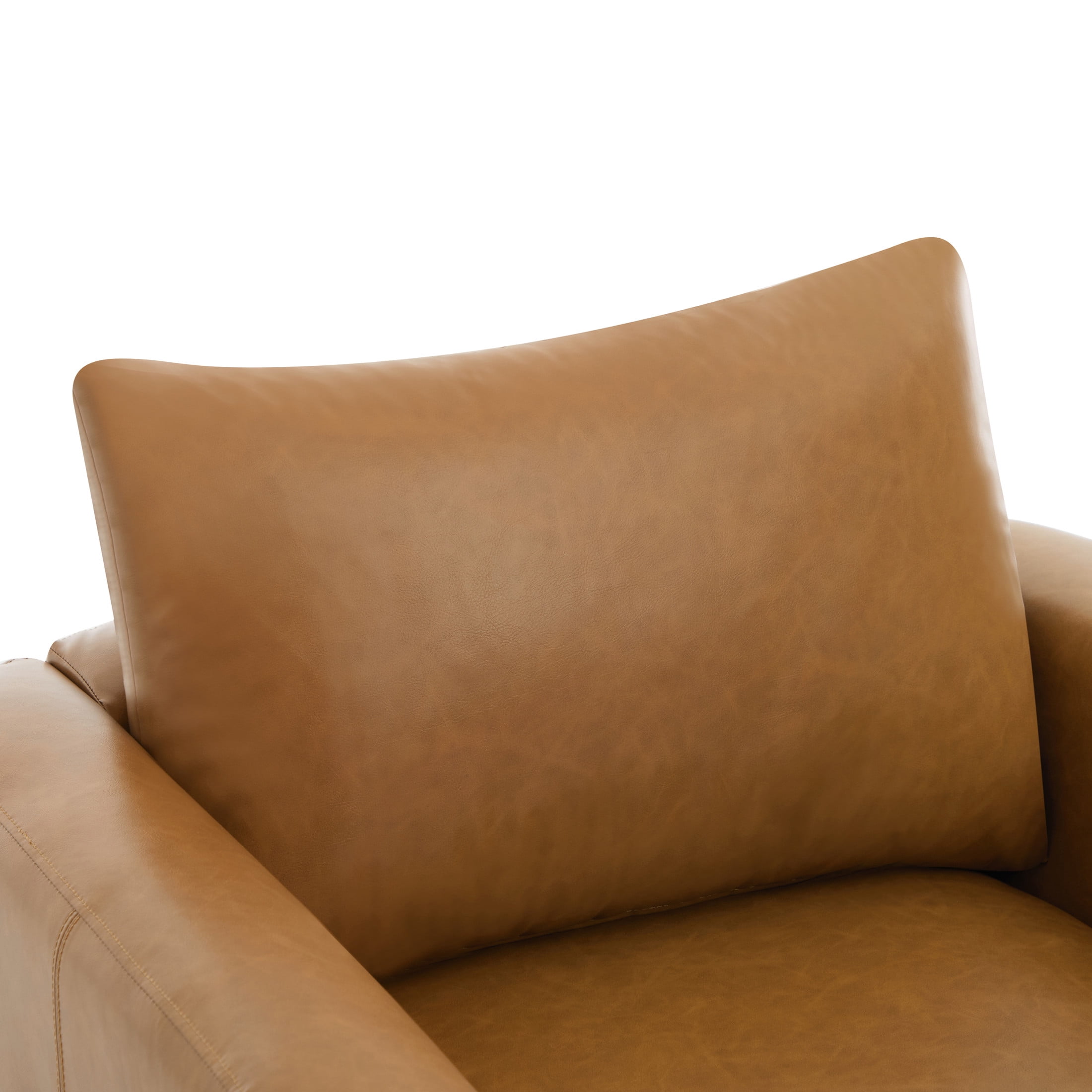 Christopher Knight Home 3-Piece Modern Oversized Sofa Set, 5 Seats PU Leather Couch, Brown
