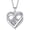 04 Twined Heart-Silver, variant on Simulated Diamond Heart Necklace for Women 14K Gold Plated Moissanite Pendant Necklace Anniversaries Valentines Day Gifts