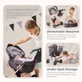 thumbnail image 3 of Teamson Kids Olivia's Little World Pin Up Classic 2-in-1 Baby Doll Stroller with Detachable Bassinet, Retractable Canopy & Nursery Bag, Black, 3 of 16
