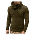 thumbnail image 2 of Fesfesfes Mens Sweater Winter Turtleneck Turtleneck Sweater Mens Sweater Clearance Under $10, 2 of 5