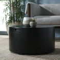 thumbnail image 2 of SAFAVIEH Rafaela Round Tray Top Coffee Table with Storage, Black (23 in. W x 23 in. D x 12.6 in. H), 2 of 13