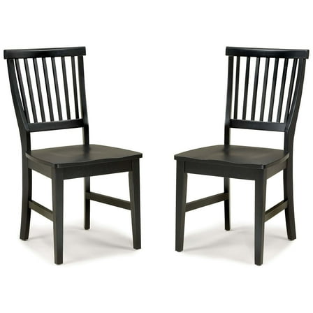 Home Styles Arts & Crafts Side Chair - Set of 2, Ebony