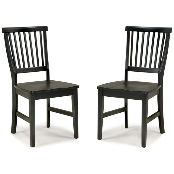 Home Styles Arts & Crafts Side Chair - Set of 2, Ebony