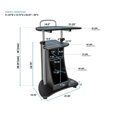 thumbnail image 3 of Scranton & Co Sit-to-Stand Rolling Laptop Cart with Storage in Graphite, 3 of 4