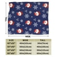thumbnail image 3 of DouZhe Ultra-Soft Micro Fleece Lightweight Flannel Bed Blanket, Santa Claus Snowflake Print Cozy Warm Throw Blankets, 60"x50", 3 of 7