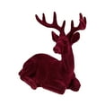 thumbnail image 2 of Northlight Sitting Reindeer Christmas Figures - 7" - Burgundy - Set of 2, 2 of 4