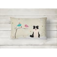 thumbnail image 2 of Caroline's Treasures BB2590PW1216 Christmas Presents between Friends Border Collie - Black and White Canvas Fabric, 2 of 3