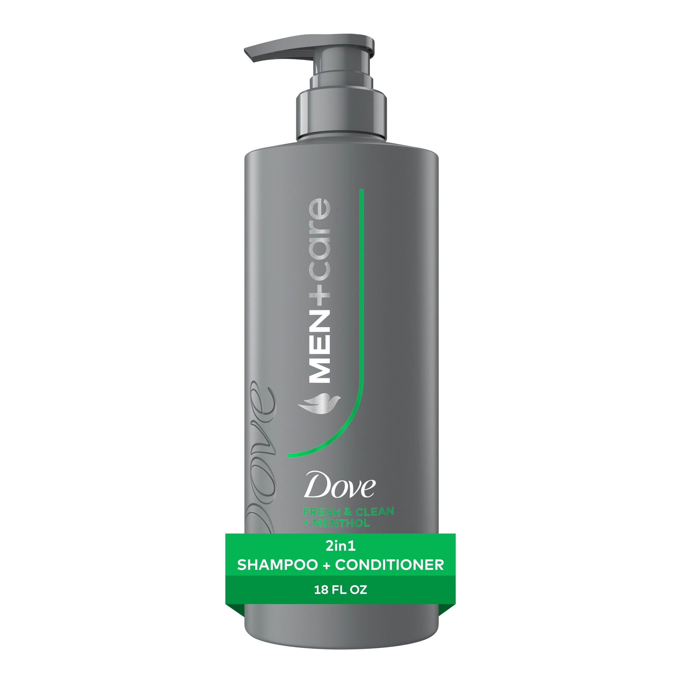 (4 pack) Dove Men+Care Shampoo For Hair Refreshing & Strengthening, Fresh Clean with Menthol, 18 fl oz