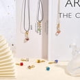 thumbnail image 4 of 2 Sets Cube Glass Pendant Decoration Lobster Clasp Charms Clip-on Charms for Keychain Purse Backpack Ornament Stitch Marker Mixed Color 34mm 11pcs/set, 4 of 6