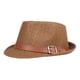 thumbnail image 1 of Sombrero de 56-58 cm de circunferencia para hombres y mujeres, sombrero de copa con cinturón, sombrero de ala corta, sombrero de jazz de verano, sombrero de paja con protección solar, 1 of 5