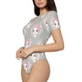 thumbnail image 2 of Naloa Beautiful Rabbit1 Women's Short-Sleeved Onesie, One-Piece Swimsuit for Parties, dates, clubs - Small, 2 of 9