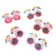 thumbnail image 2 of Gafas de cumpleaños novedosas, accesorios para fotos de cumpleaños, gafas de sol divertidas, 5 pares para niños y adultos JM, 2 of 7