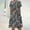 Black, variant on Sakmal Mid-Length Summer Dresses for Women 2024 Trendy Black Crew Neck Floral Basic Short Sleeve Boho Shift Dress