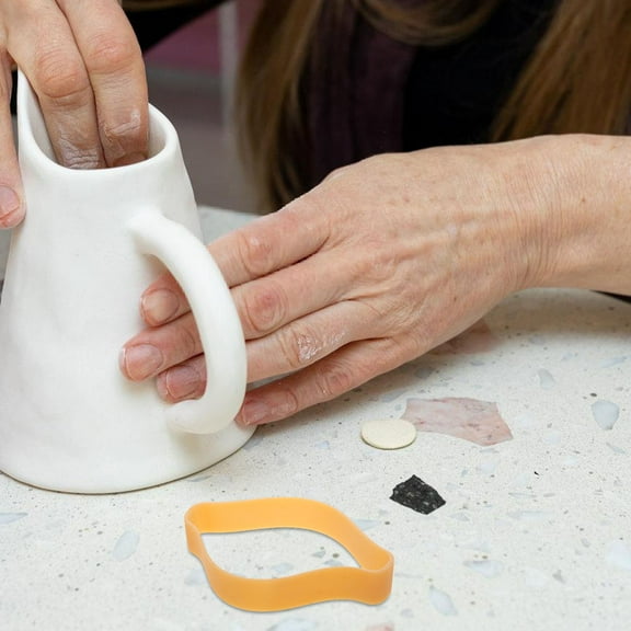 Hemoton High Elasticity Ox Tendon Rubber Bands for Ceramic Molds Adjustable and Stretchable Khaki Bands 7.5 inches