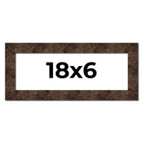 18x6 Frame Brown Burl Real Wood Picture Frame Width 1.625 Inches | Interior Frame Depth 0.5 Inches