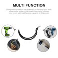 thumbnail image 4 of Pegboard Drill Holder Black Iron Double Multifunctional Pegboard Hook Hanger Slotted Plate Utility Organizer For Home Workbench Garage Kitchen，6Pcs seitruly TO002666-00, 4 of 6