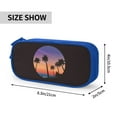 thumbnail image 4 of TEQUAN Large Capacity Pencil Case, Sunset Beach Coconut Trees Pattern Pencil Pouch 2 Compartments Pencil Bag (Blue), 4 of 7