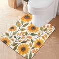 thumbnail image 2 of Yayeee Bath Rug for Bathroom Floor Non Slip Rectangle Fluffy Soft Absorbent Mat, 16"x24", Watercolor Sunflowers, 2 of 7
