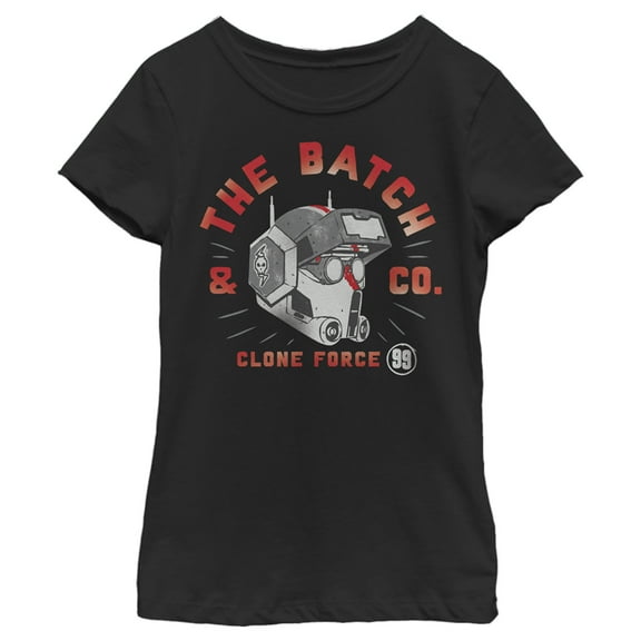Girl's Star Wars: The Bad Batch Clone Force 99 & Co. Graphic Tee Black Large