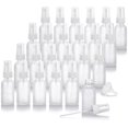 thumbnail image 1 of JUVITUS 1 oz Clear Frosted Glass Boston Round Bottle with White Fine Mist Spray (24 pack) + Funnel, 1 of 4