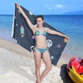 thumbnail image 7 of GZHJMY Cute Spaceship Rocket Beach Towel Quick Dry Absorbent Bath Towels Sandproof Lightweight Towel for Gym Yoga Sports Swimming - 31x71in Bath Towels, 7 of 7