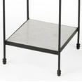 thumbnail image 4 of Butler Specialty Company Larkin Outdoor Marble & Iron Side Table In Black, 4 of 7