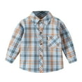 thumbnail image 1 of DXOUPM Boys' Long Sleeve Dress Shirts Lapel Button Down Thin Jacket Versatile Fall Clothes, 1 of 2