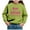 style-06 Green, variant on Gubotare Sweatshirts for Girls Girls Sweatshirt - Girls Classic Crewneck Sweatshirt With Sleeve Print Girls Crop Sweatshirt Size 6T 7T (White,6-7 Years)