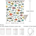 thumbnail image 4 of Fish Shower Curtain, Kids Bathroom Shower Curtain Cartoon Shower Curtain, Nautical Shower Curtain Set with 12 Hooks, Waterproof Colorful Animal Cartoon Fish Bathroom Decor, 72 x 84 Inch, 4 of 6