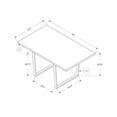 thumbnail image 2 of DINING TABLE - 36"X 60" / GREY / CHROME METAL, 2 of 15