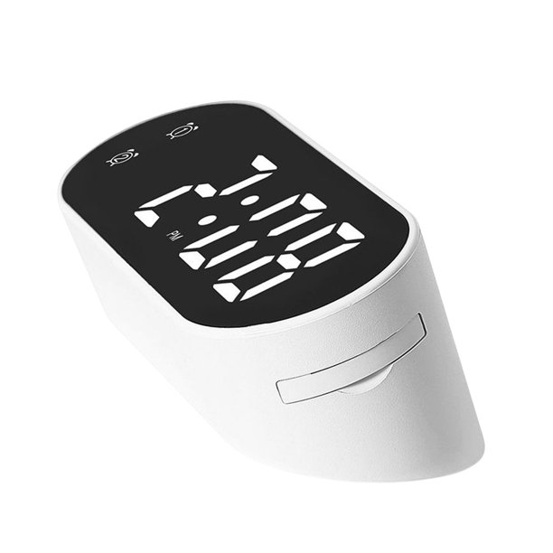 Despertador digital con fecha de temperatura para escritorio doméstico Blanco Soledad Despertador electrónico