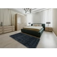 thumbnail image 5 of Ahgly Company Machine Washable Indoor Square Abstract Dark Blue Grey Blue Area Rugs, 8' Square, 5 of 7