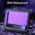 thumbnail image 6 of 2-Pack UV LED Blacklight Spotlights 100W, IP66 Waterproof Outdoor UV Spotlights with Plug, 385-400NM (UV-A) UV Floodlights for Blacklight Parties, Glow Parties, Halloween, 6 of 6