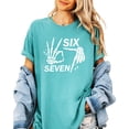 thumbnail image 3 of Six Seven Skeleton Shirt for Men & Women Funny Gen Z 6 7 Halloween Meme Tee Seafoam Shirt Adult X-Large, 3 of 4